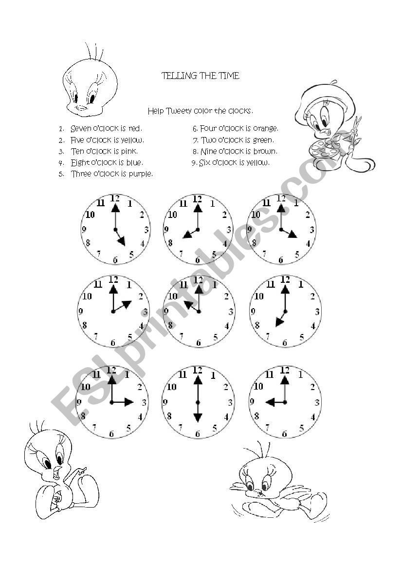 Tellin Time worksheet