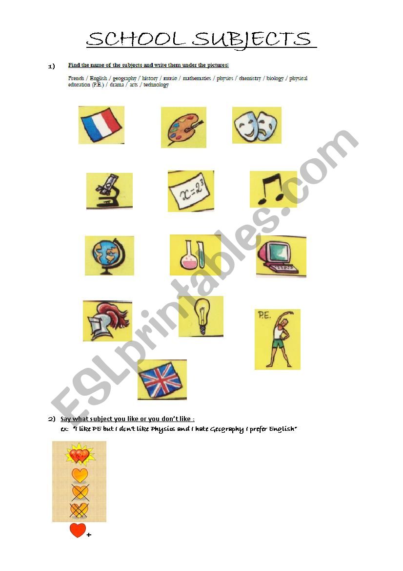 what-s-your-favourite-school-subject-esl-worksheet-by-kronine1