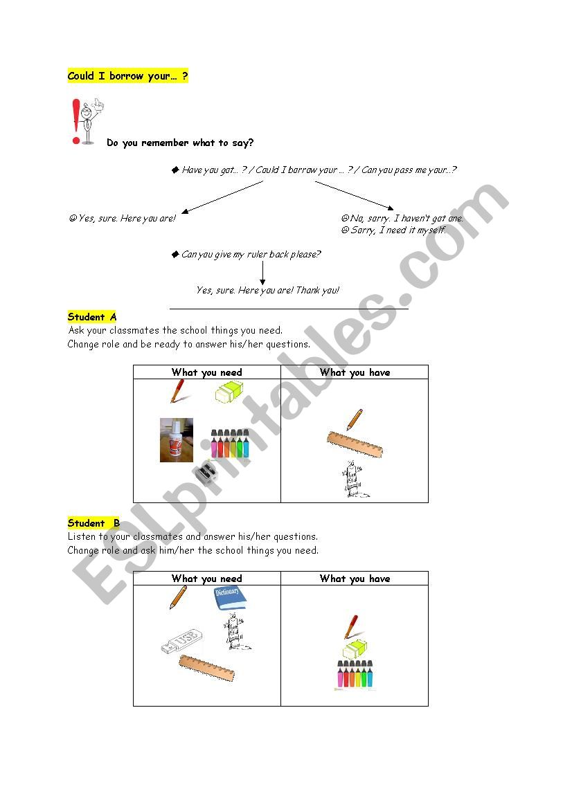 Classroom English and school things