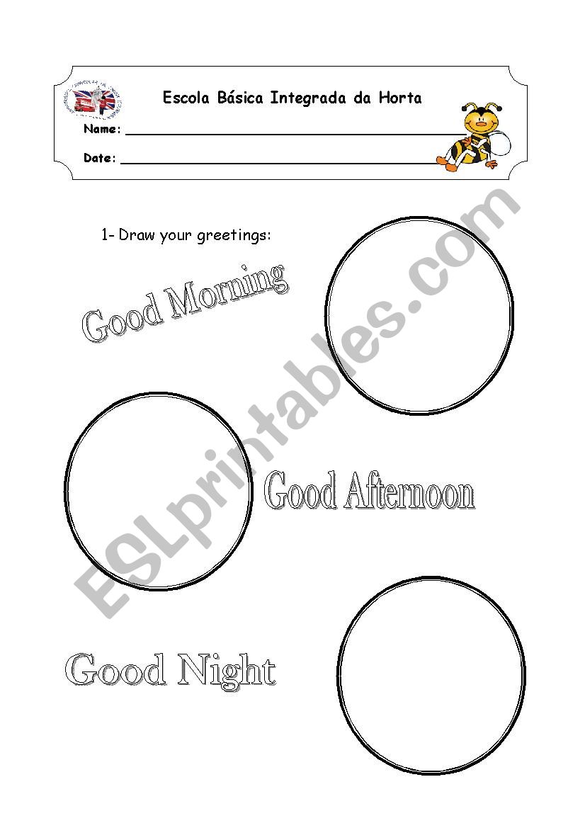 Greetings worksheet