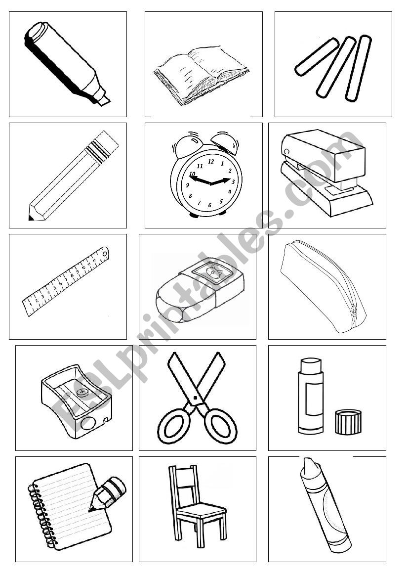 Objects Found In The Classroom ESL Worksheet By Loretodh