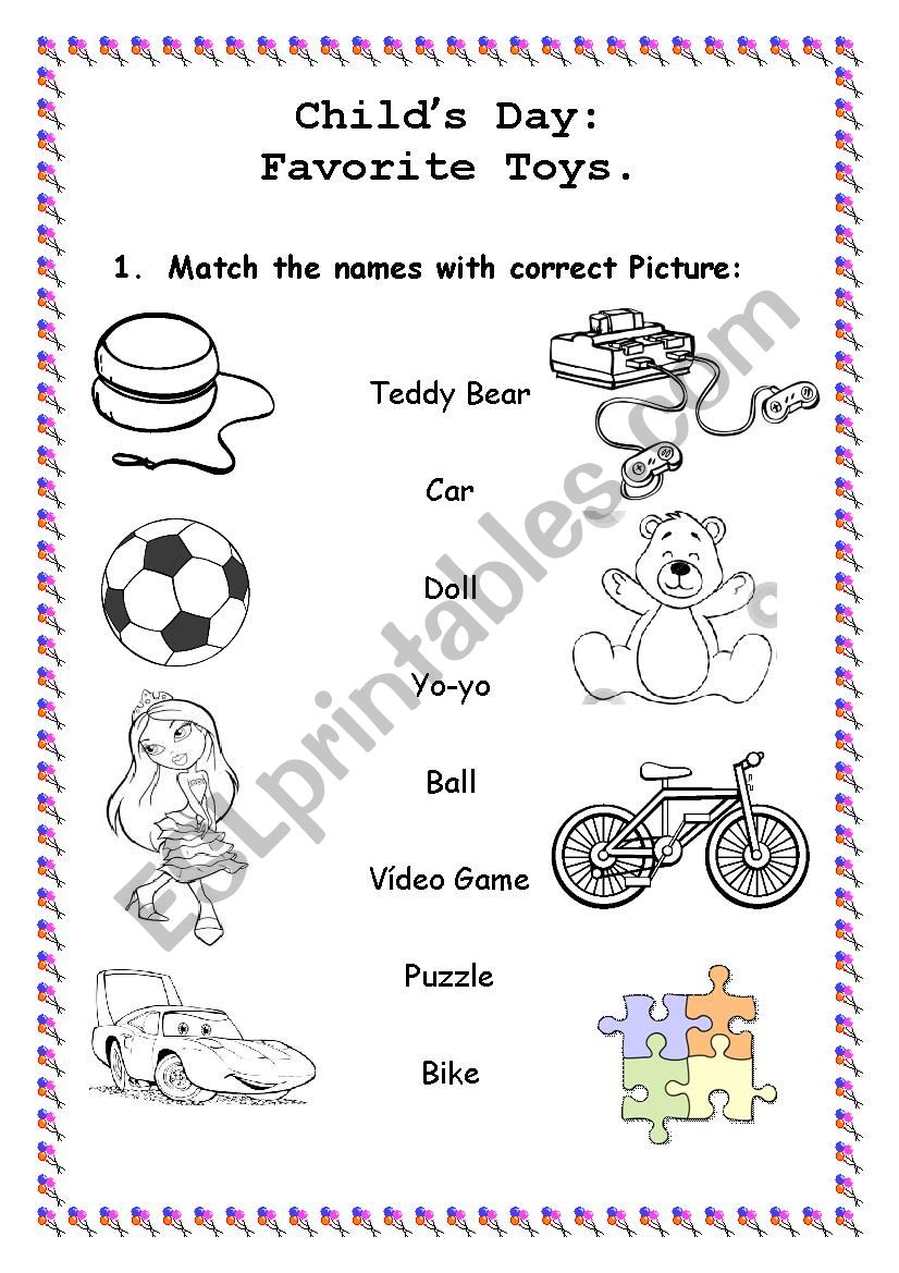 Child s Day And Toys ESL Worksheet By Daiane fernandes