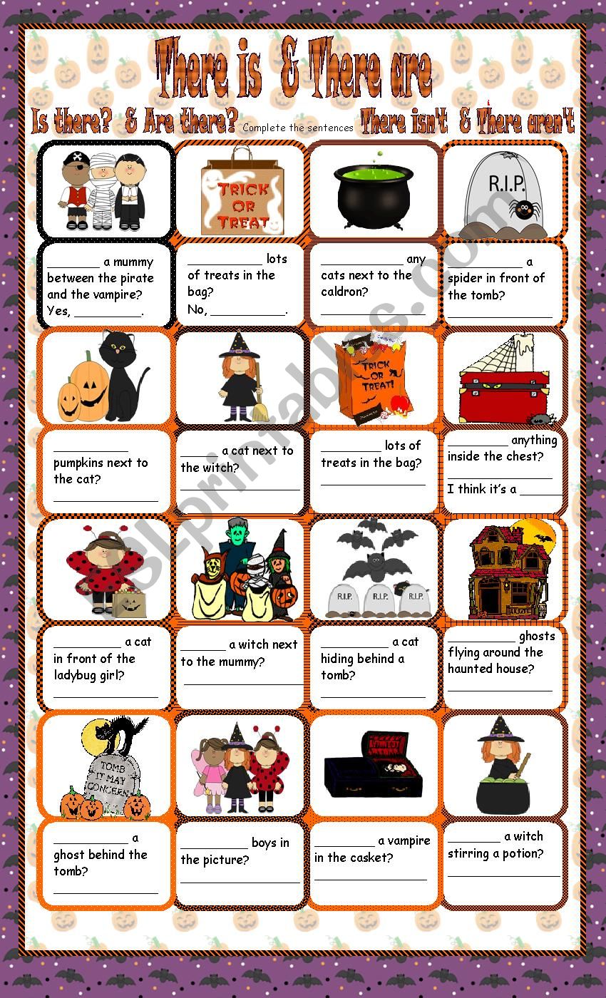 Halloween - There is & There are - ESL worksheet by Anna P