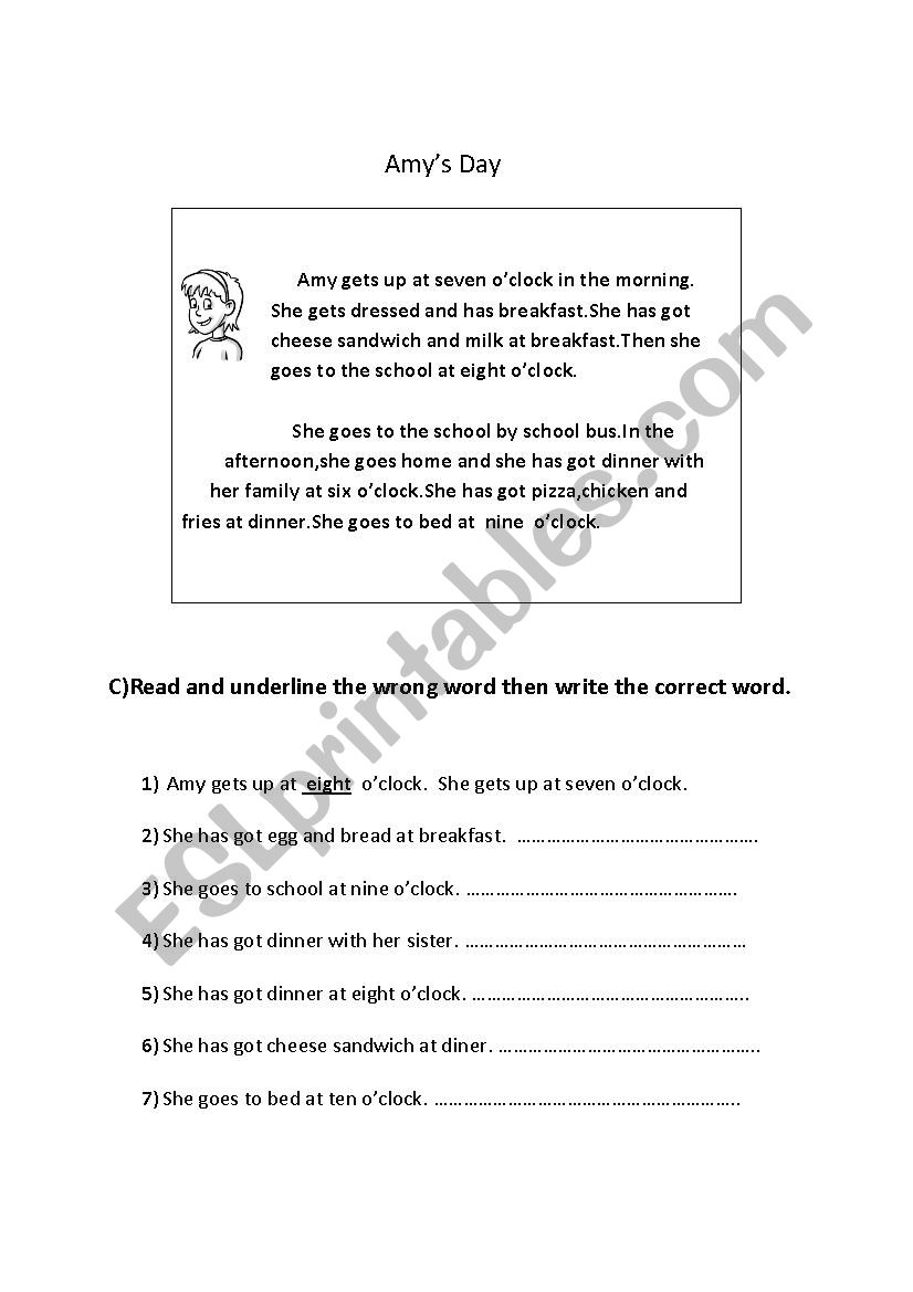 present simple reading worksheet