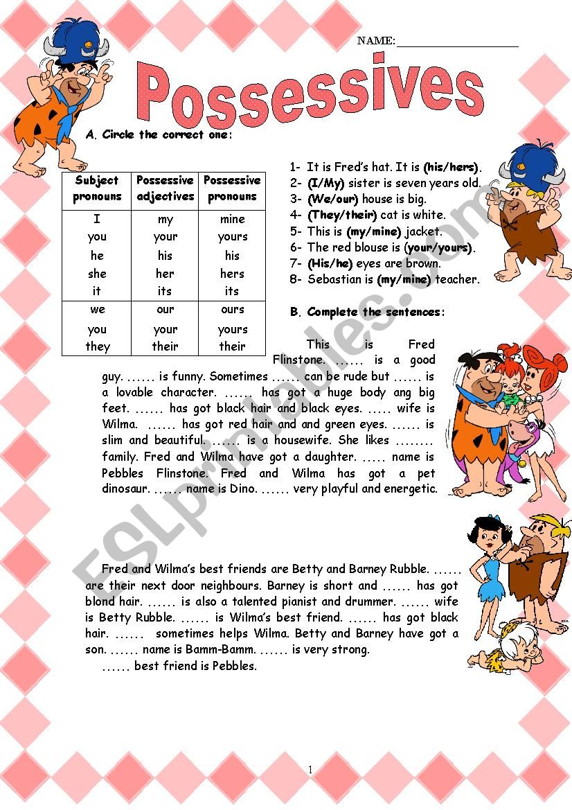 Cartoon Adjectives Worksheets Free Printable Adjectives Worksheets