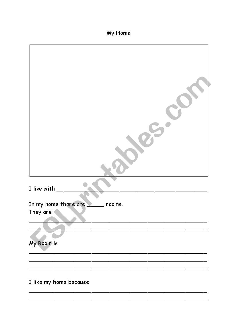 My Home worksheet