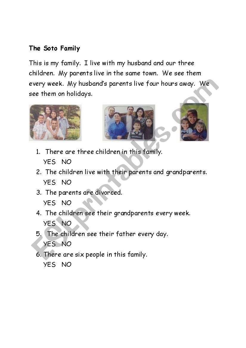 family stories worksheet