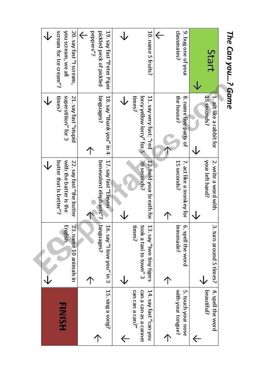 The can you game worksheet