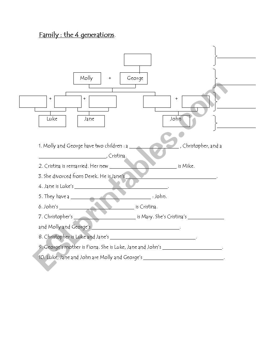 Family worksheet