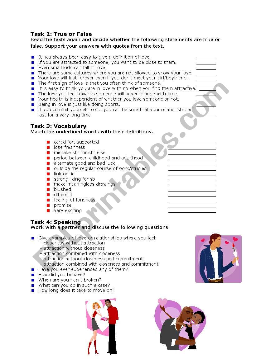 YOUR LOVE - THE OUTFIELD - ESL worksheet by netitos32