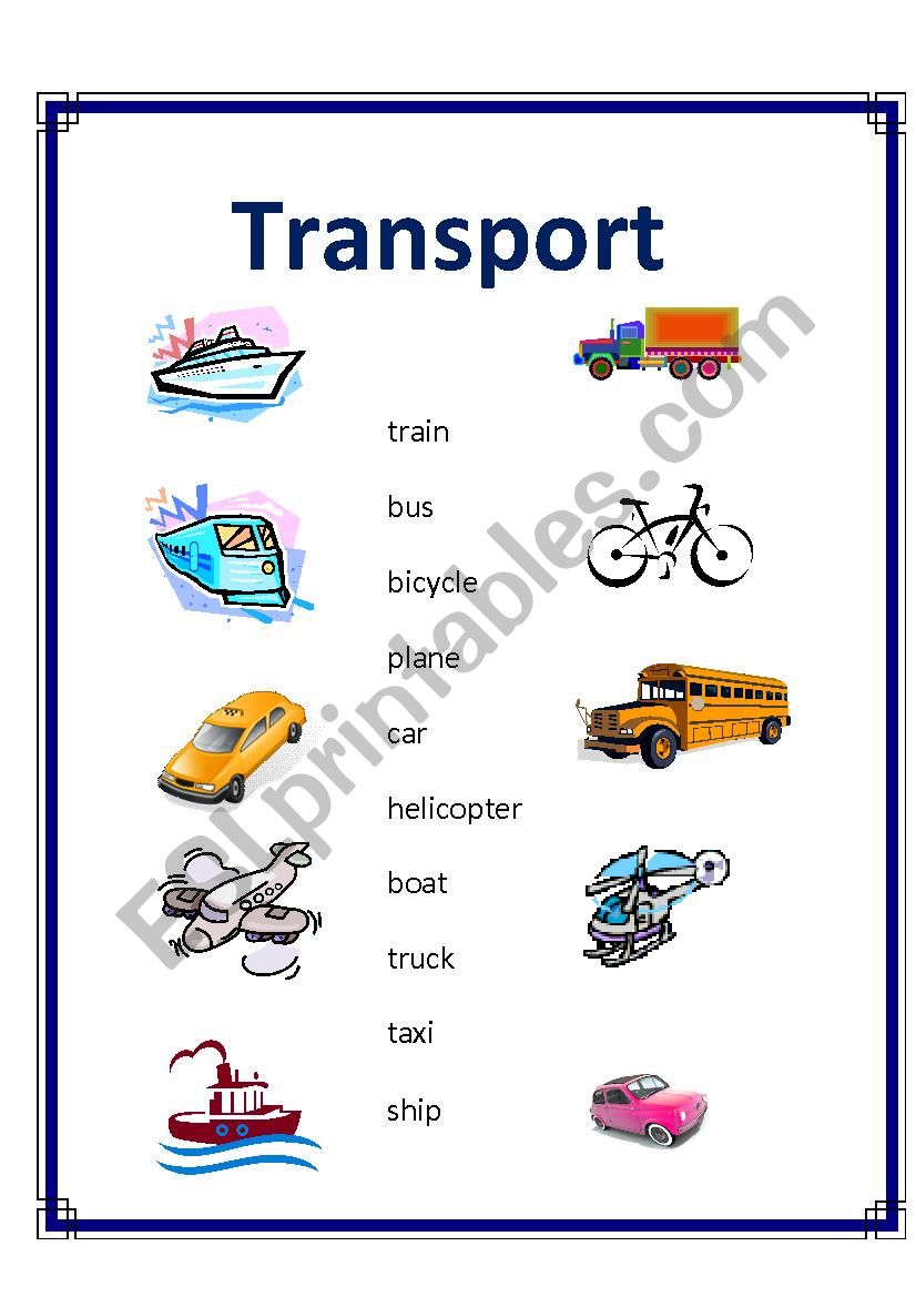 transport-matching-esl-worksheet-by-annemariehudon