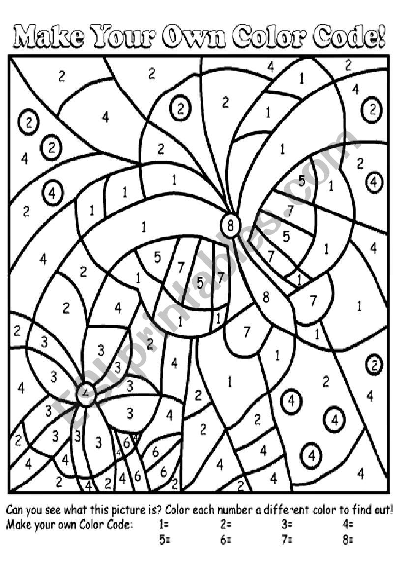 Paint By Number Worksheet
