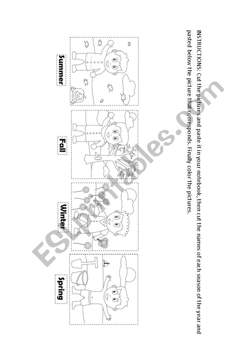 Seasons of the year worksheet