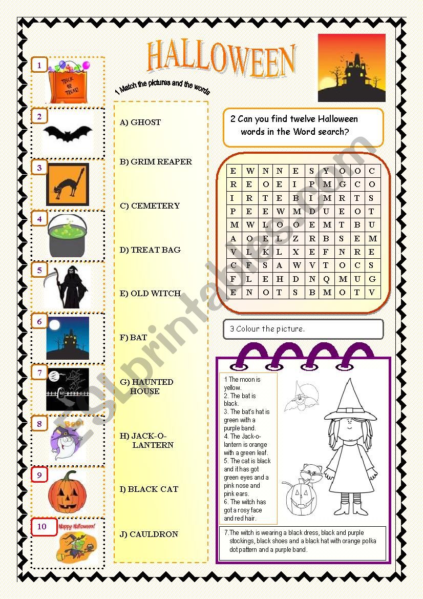 Halloween - ESL worksheet by eve25
