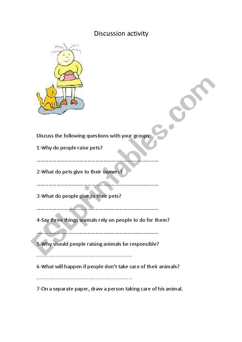 Discussion activity worksheet