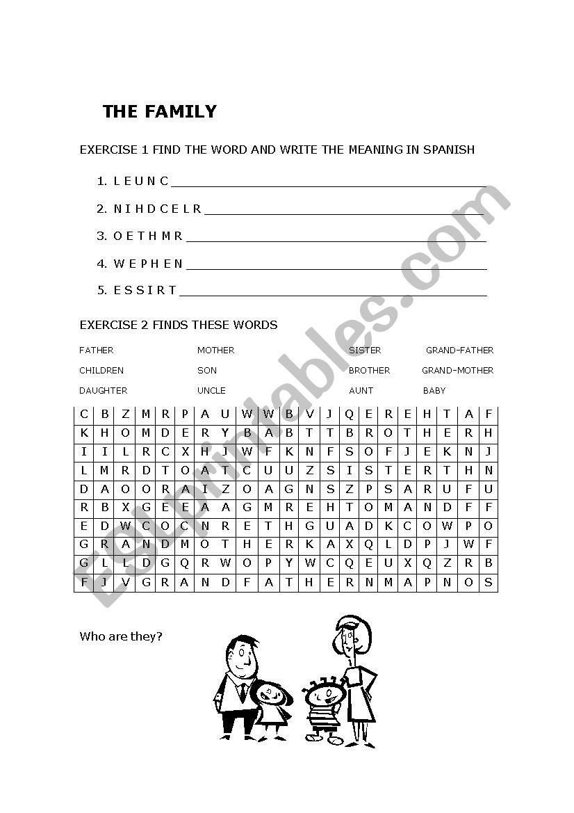 family worksheet