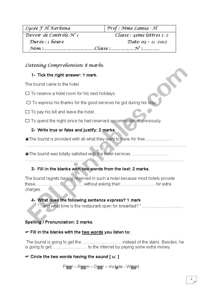 BAC 2012 worksheet