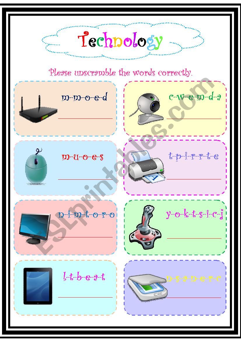 Technology worksheet