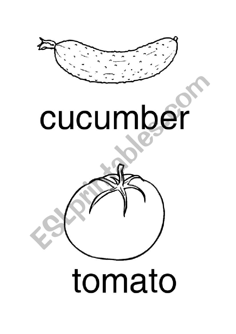 Food flascards worksheet