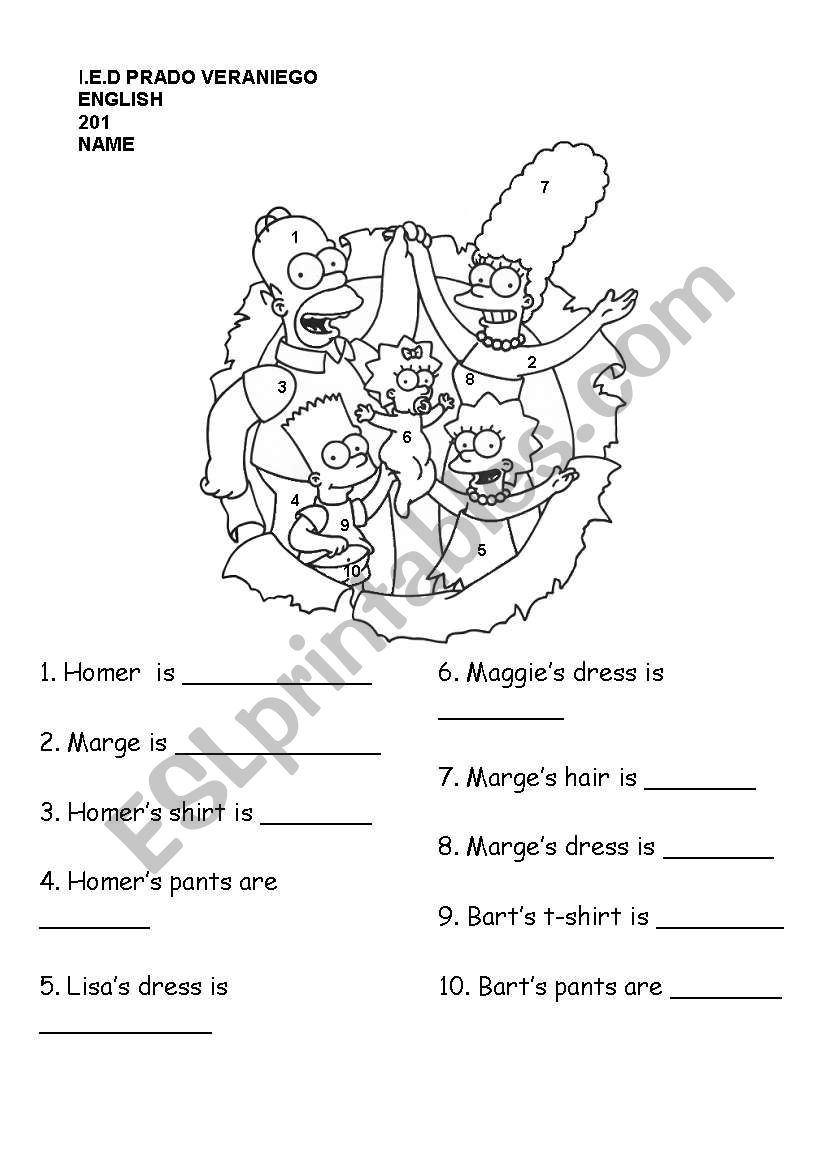 Colors worksheet