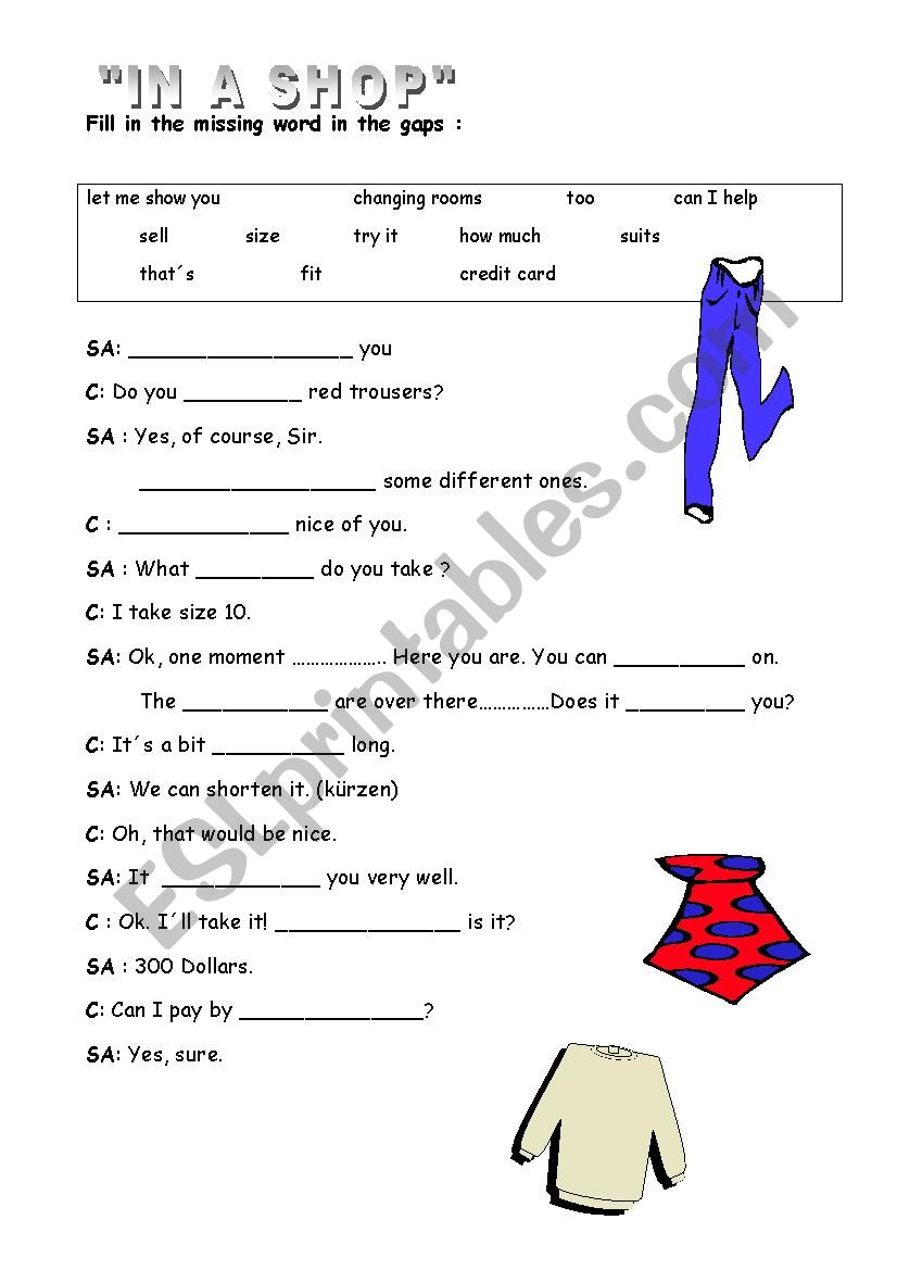 DRESS ME UP! - ESL worksheet by aylin_london