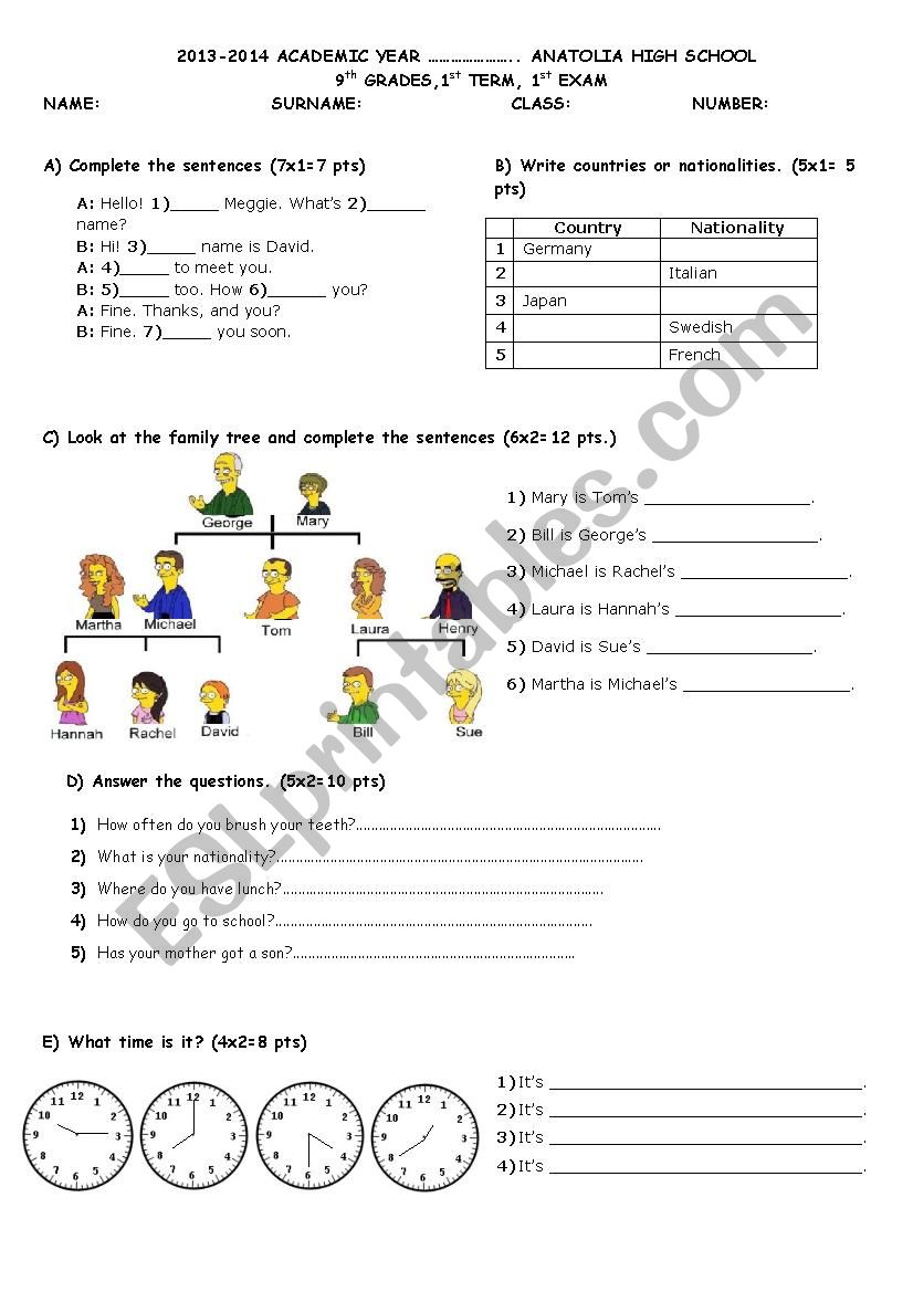 quiz worksheet