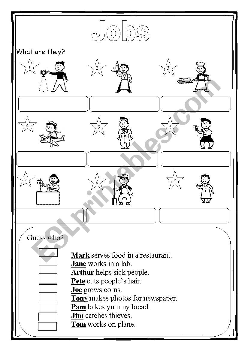 JOBS worksheet