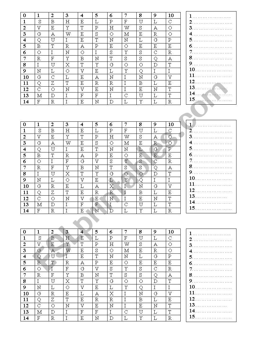 DESCRIPTIVE ADJECTIVES worksheet