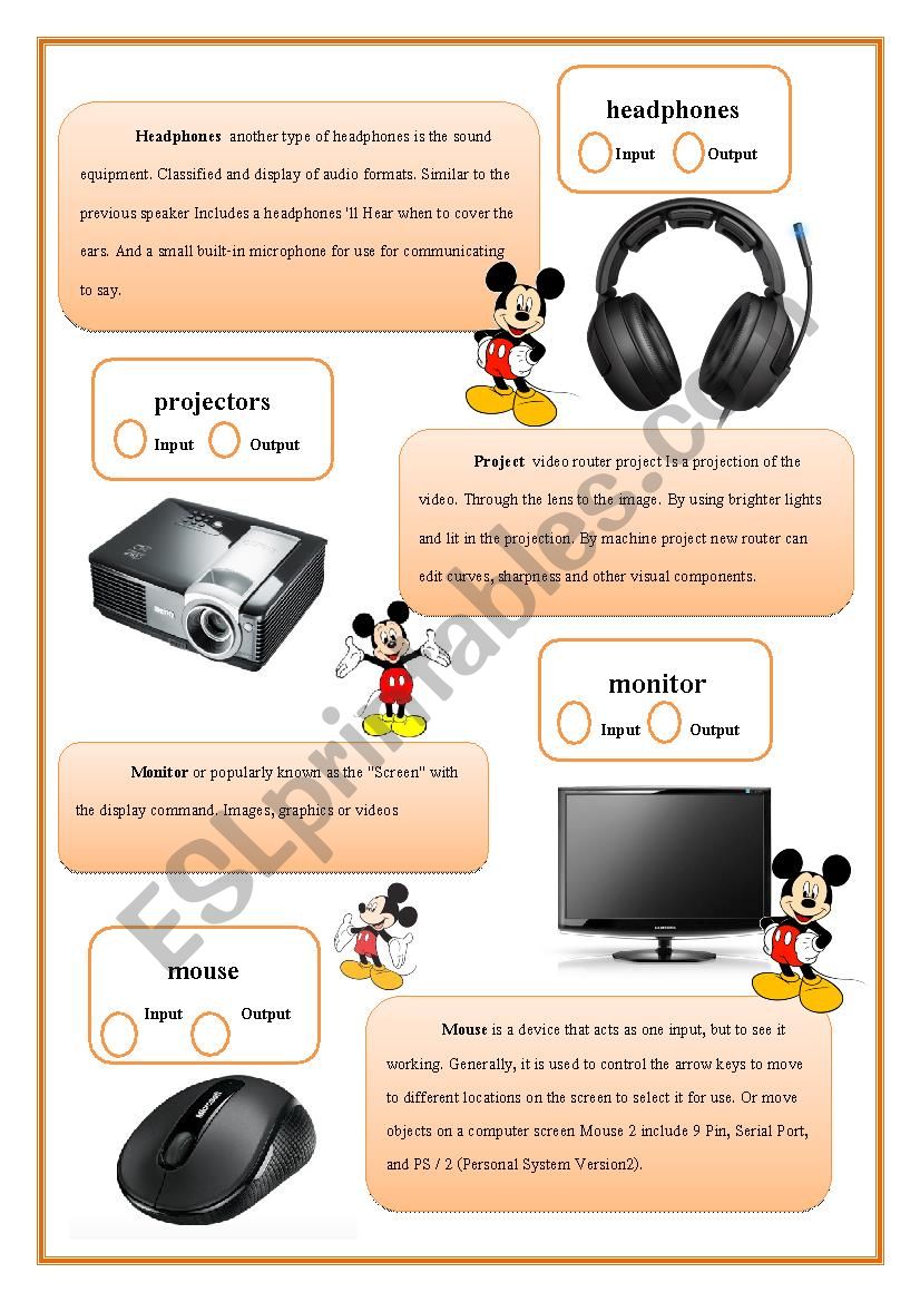 input output - ESL worksheet by kanthima