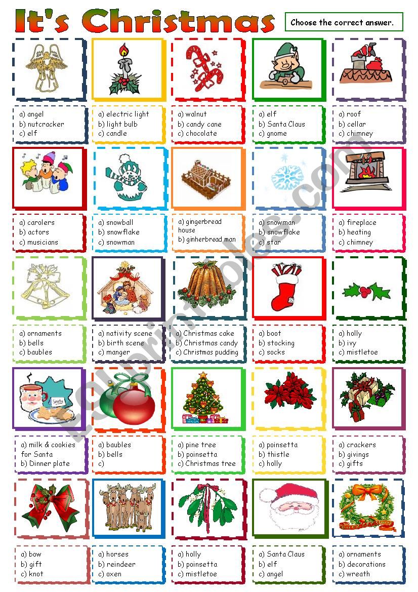 It´s Christmas - ESL worksheet by Krümel