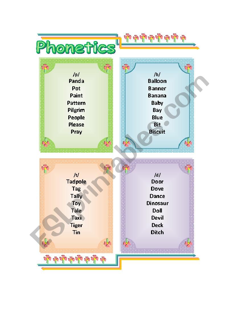 phonetic worksheet