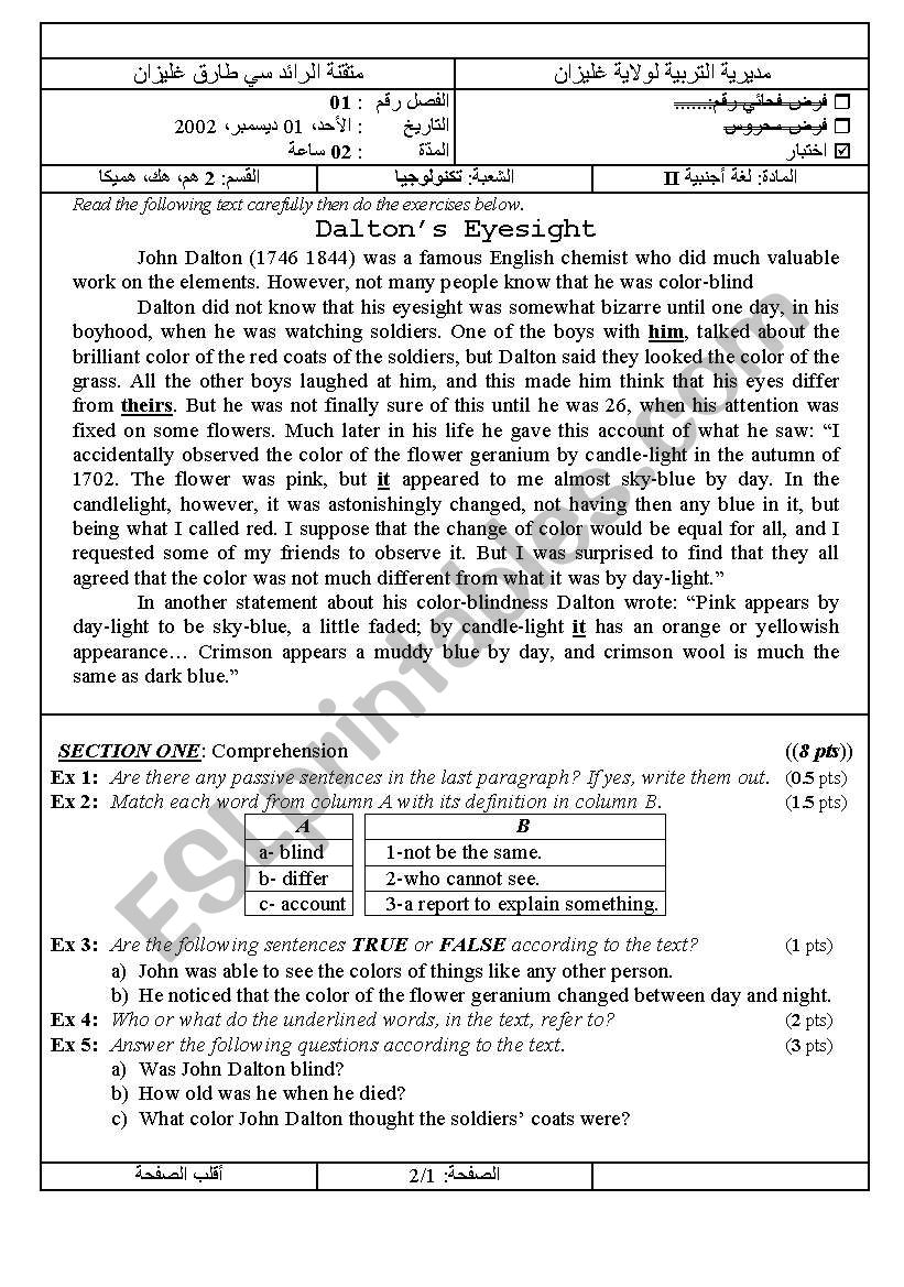 Daltons Eyesight (Author-Bouabdellah)