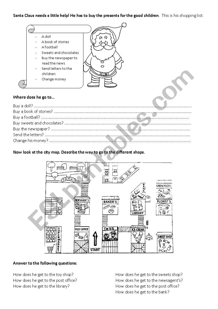 let´s help Santa - ESL worksheet by luci23