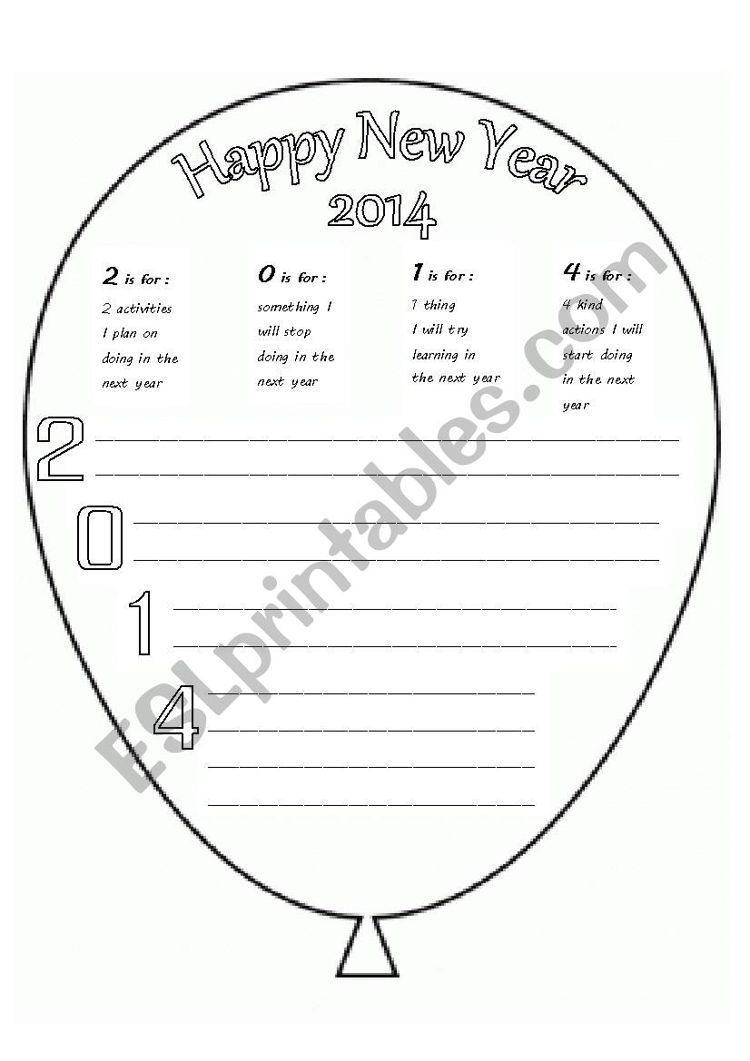 New year´s resolutions ESL worksheet by mrs.anik