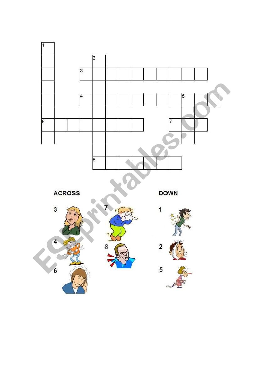 Puzzle illnesses worksheet