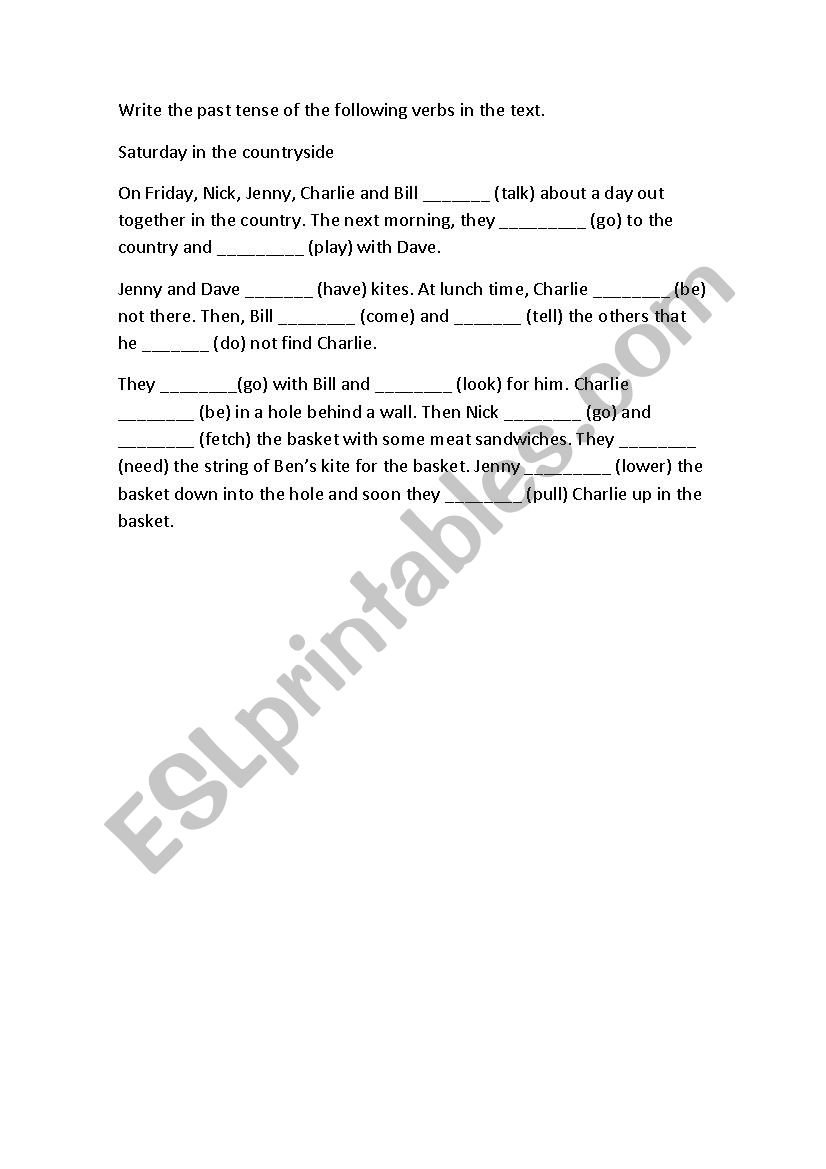 simple past worksheet