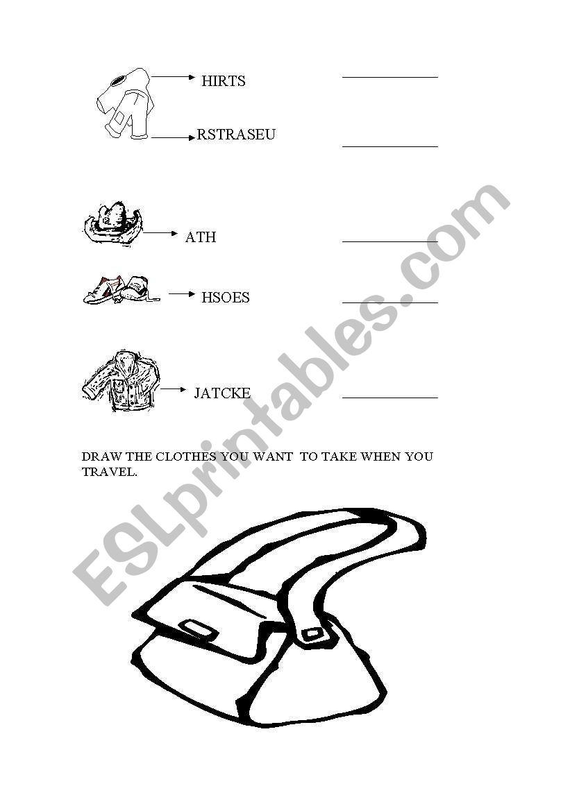 clothes worksheet