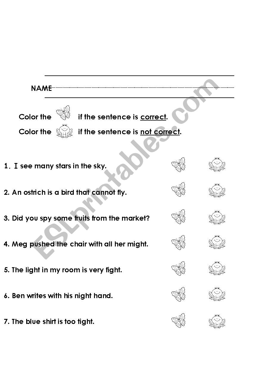 Words That End With Y And Ight Esl Worksheet By Riazachyo