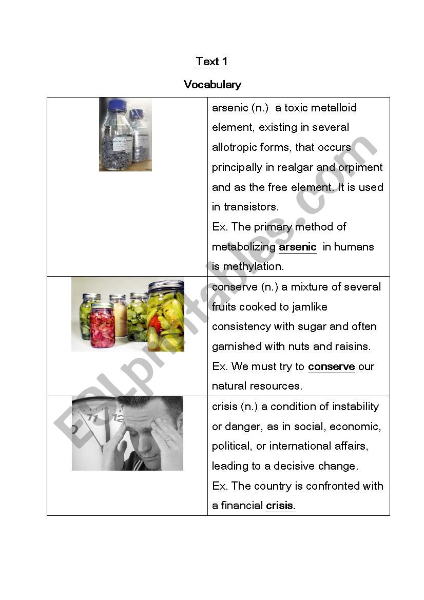 environment worksheet