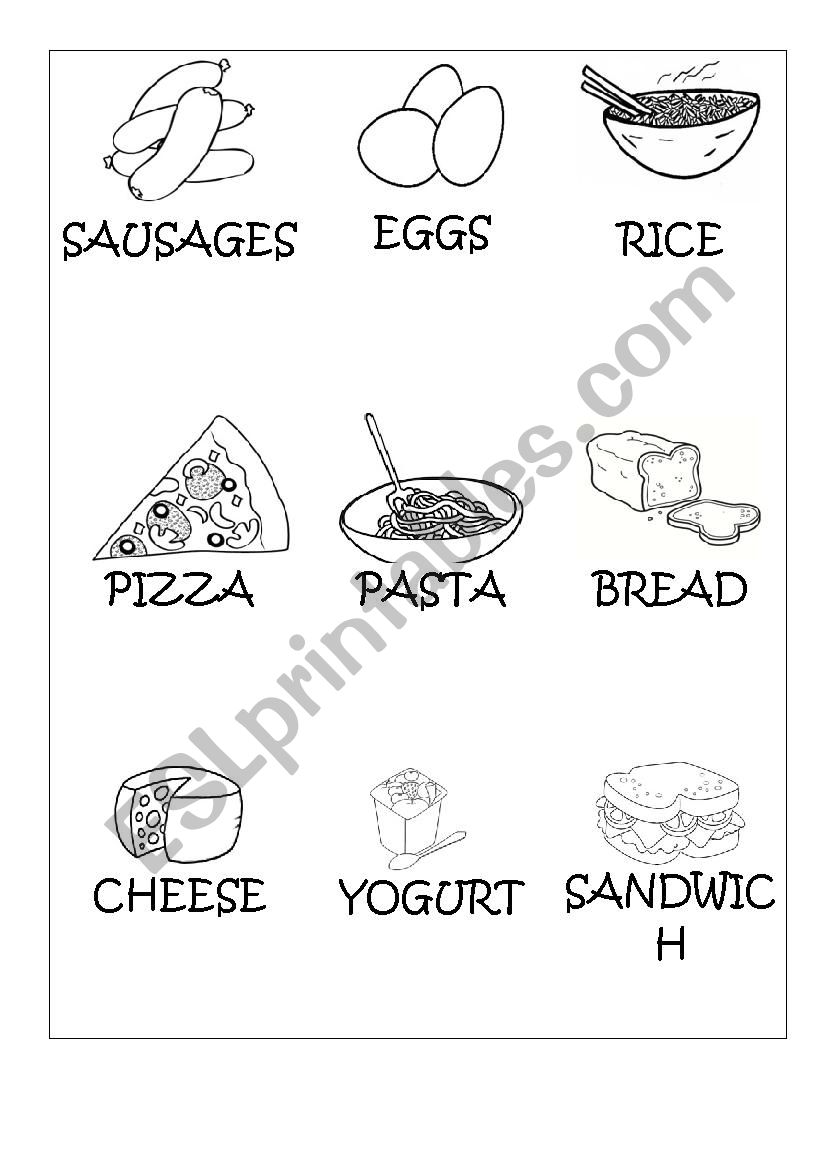 Food worksheet