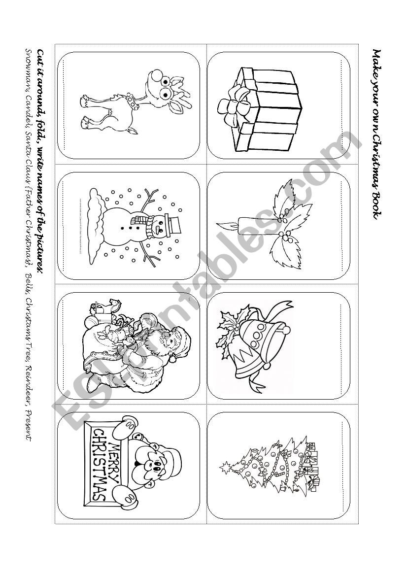 Christmas book worksheet