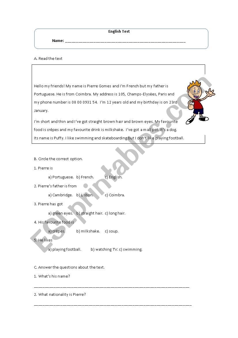 My name is Pierre Gomes worksheet