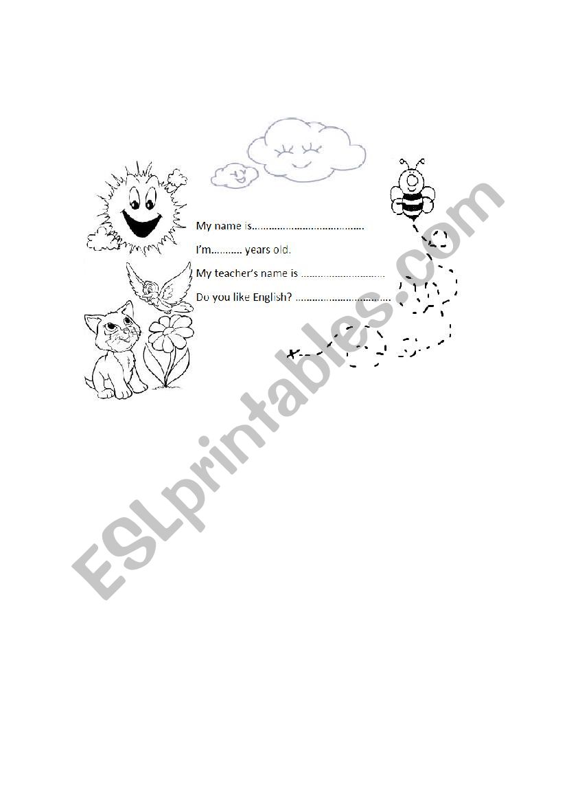 Welcome worksheet