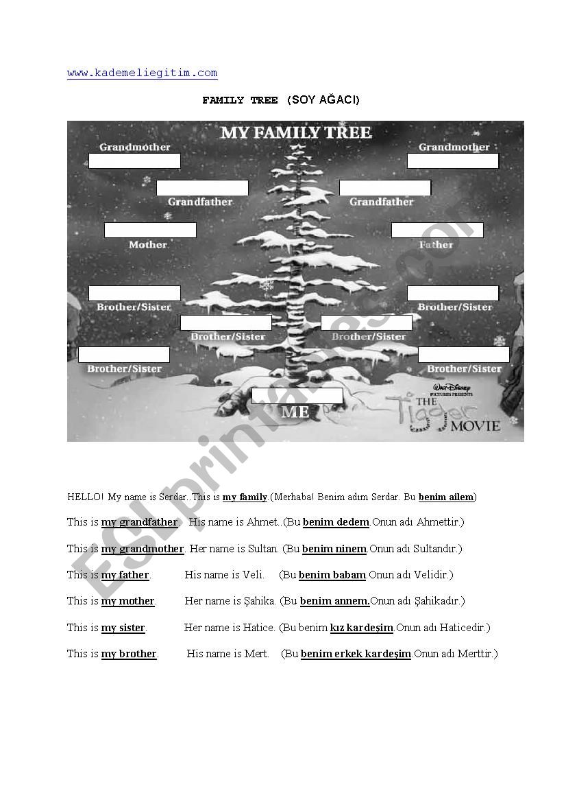 family tree worksheet