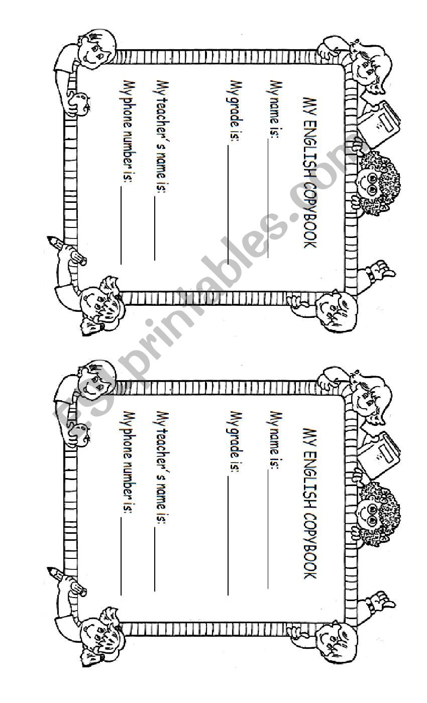 Back To School (copybooks´ Cover Page) - Esl Worksheet By Mabevi