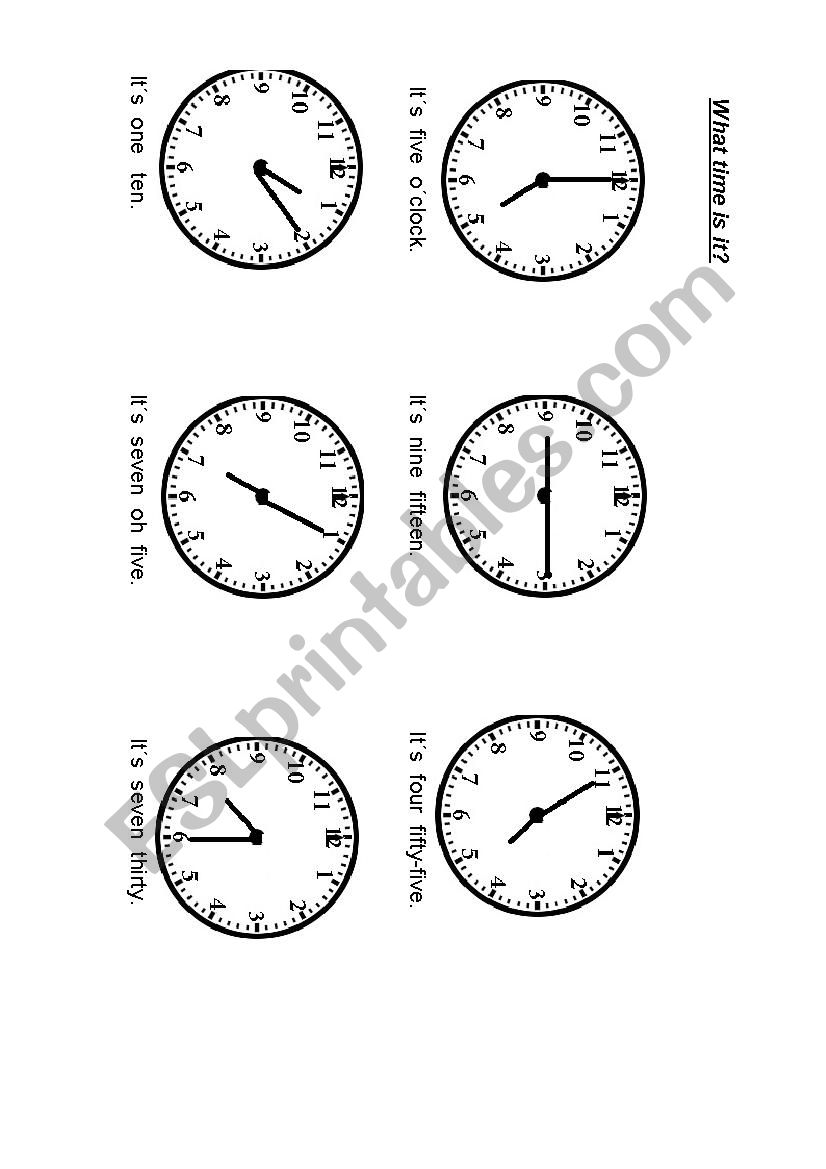 The time worksheet