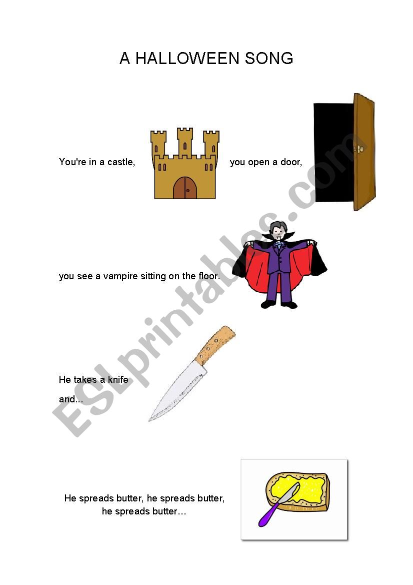 A Halloween song worksheet