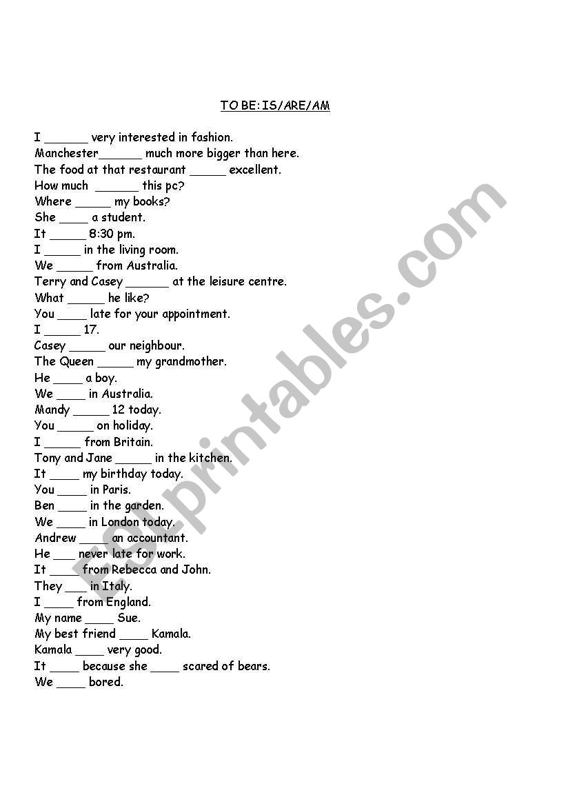 simple present worksheet