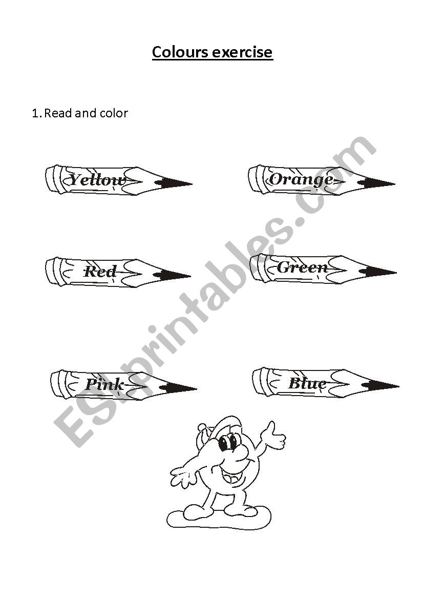 colours worksheet