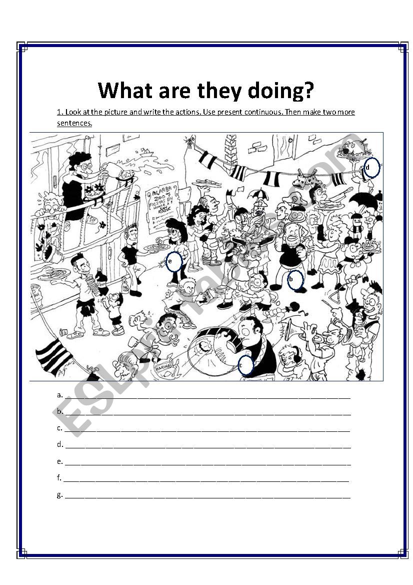 Present Continuous worksheet